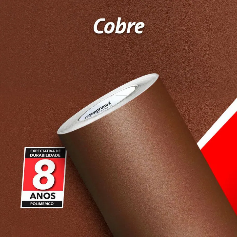 Vinilo Imprimax Jateados 1,40 mt Cobre Castanho Mocha