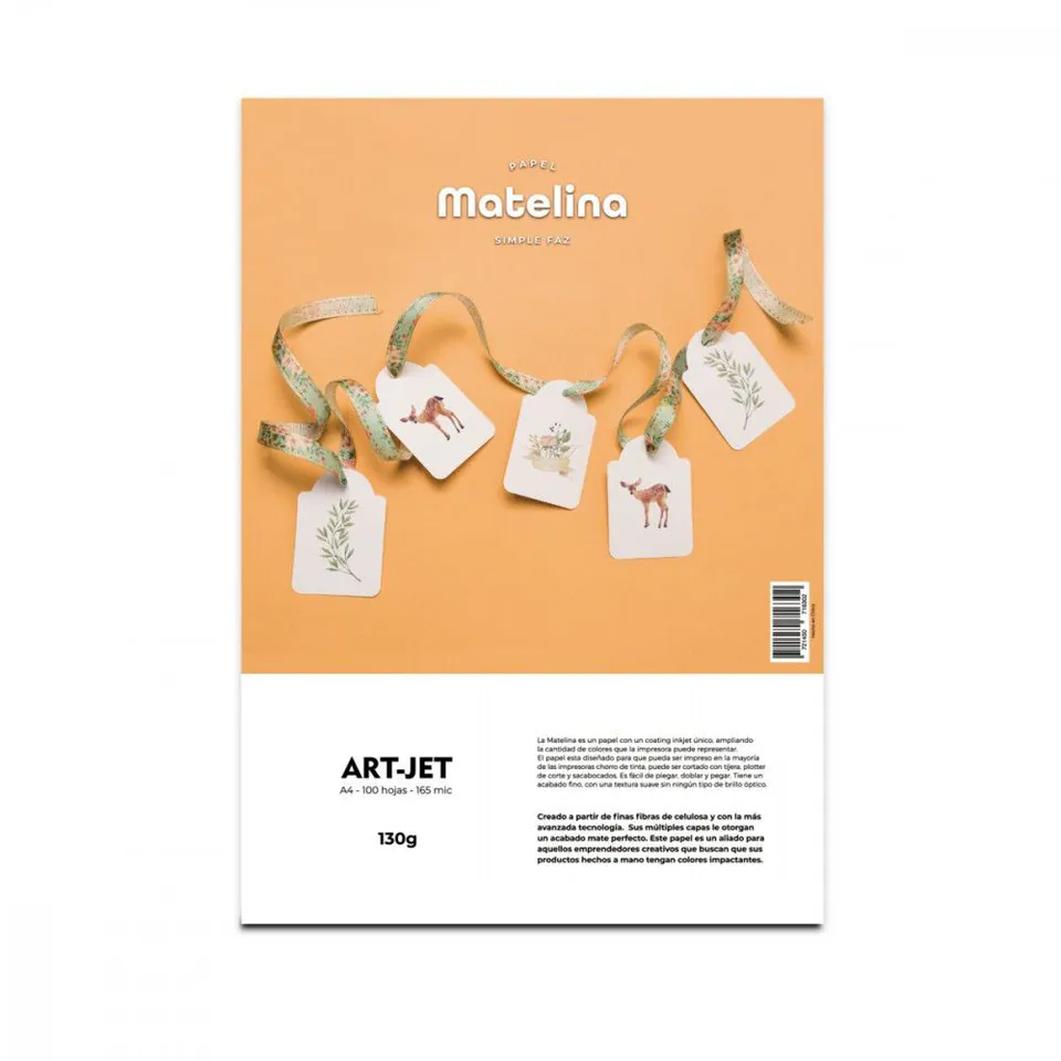 Papel Art-Jet Matelina 130gr A4 Paquete x 100 hojas