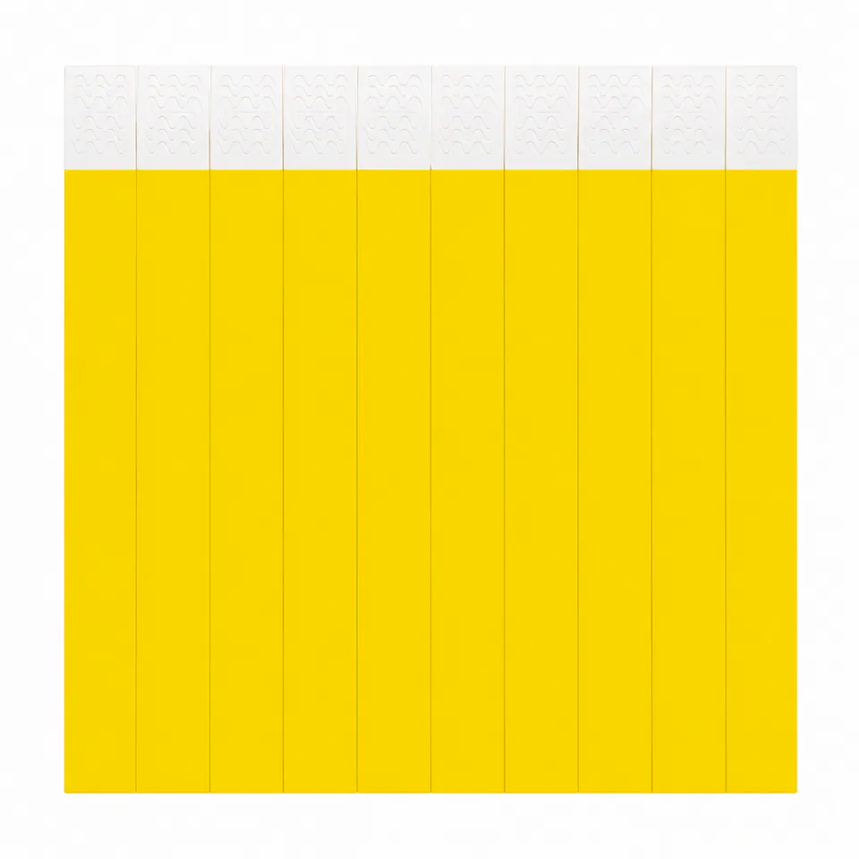 Pulsera Tyvek Amarillo Fuerte x 10 unidades