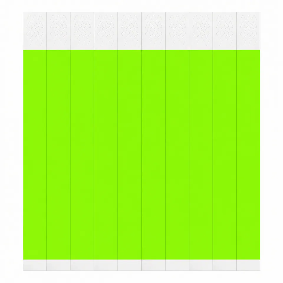 Pulsera Tyvek Verde Fluo x 10 unidades