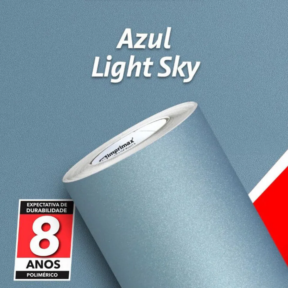 Vinilo Imprimax Jateados 1,40 mt Azul Light Sky