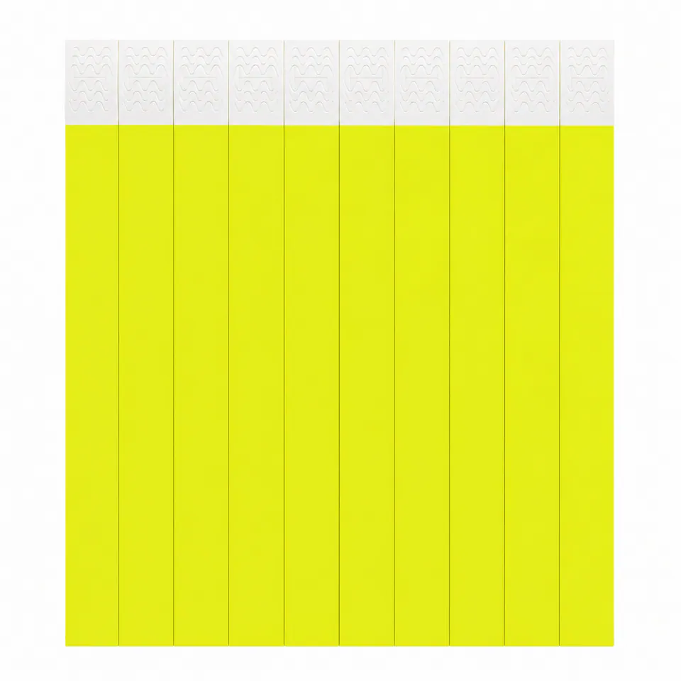 Pulsera Tyvek Amarillo Fluo x 10 unidades