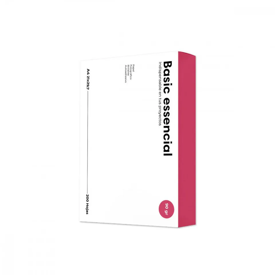 Papel Basic Essencial Fotografico Adhesivo 90 grs A4 Paquete 200 hojas