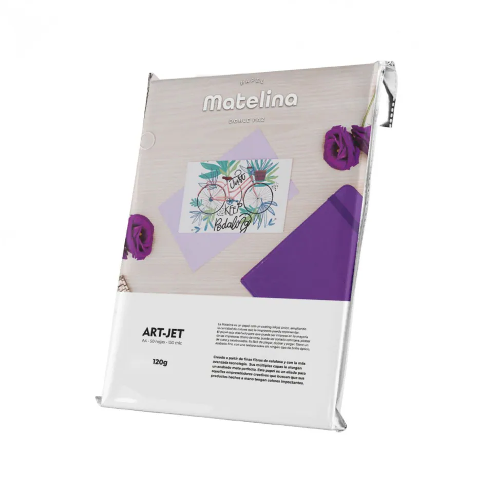 Papel Art-Jet Matelina 120 Bi Faz A4 Paquete x 50 hojas