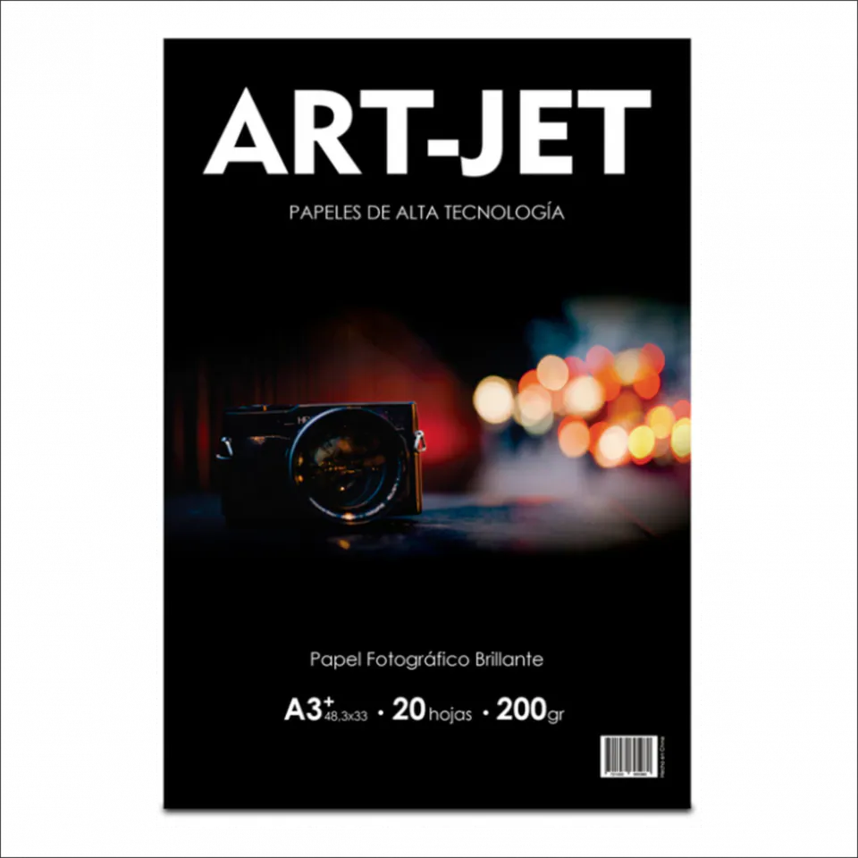 Papel Art-Jet Fotografico Brillo 200gr A3+ Paquete x 20 hojas