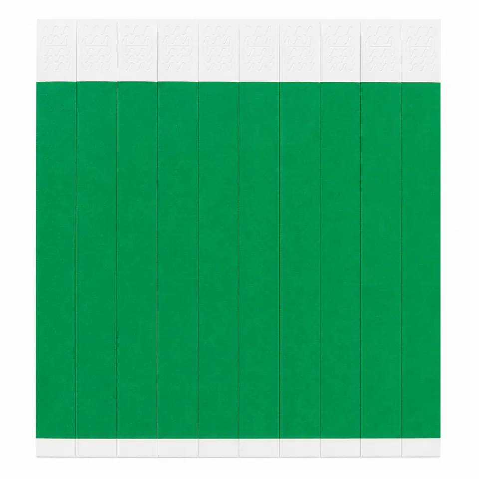 Pulsera Tyvek Verde Oscuro x 10 unidades