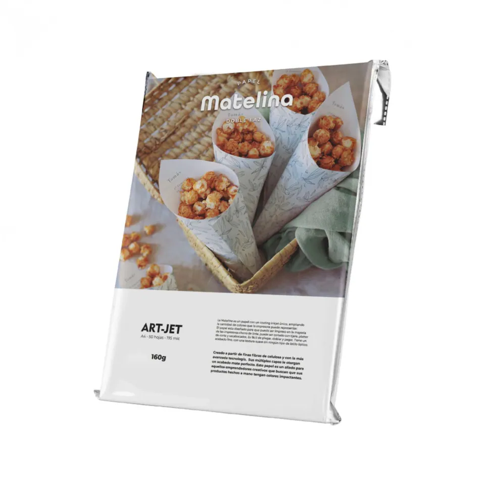 Papel Art-Jet Matelina 160 gs Bi Faz A4 Paquete x 50 hojas
