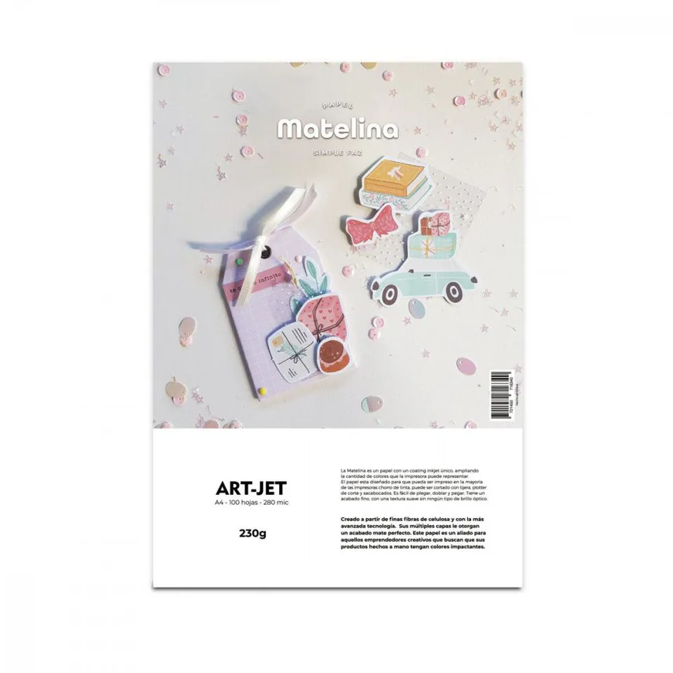 Papel Art-Jet Matelina 230 gr A4 Paquete x 100 hojas