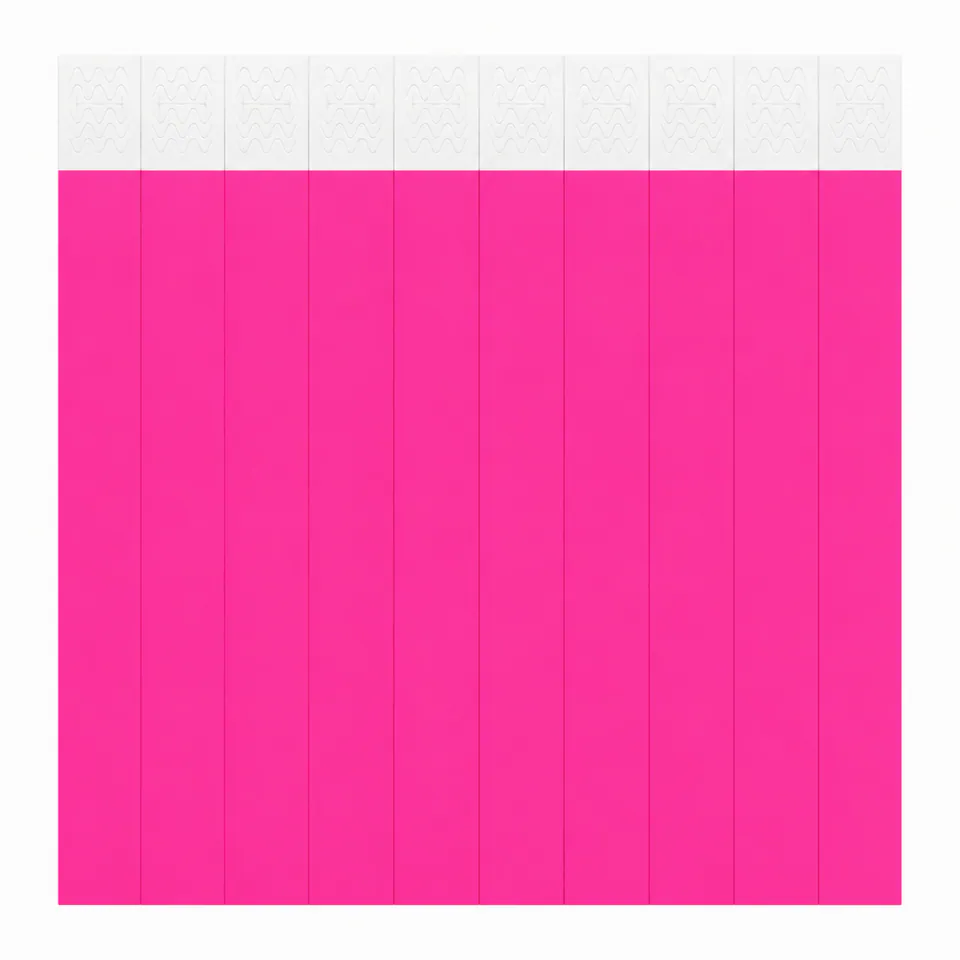 Pulsera Tyvek Fucsia Fluo x 10 unidades