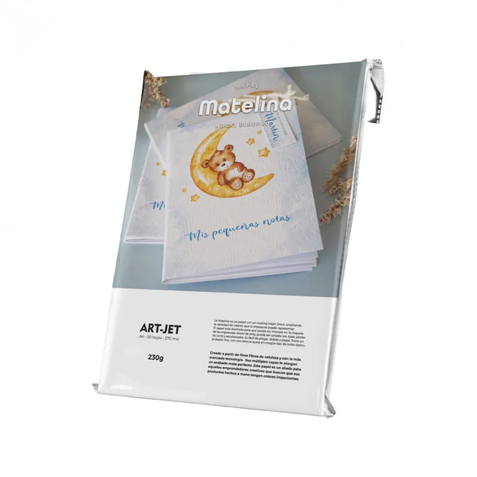 Papel Art-Jet Matelina Nogal Europeo A4 Paquete x 50 hojas