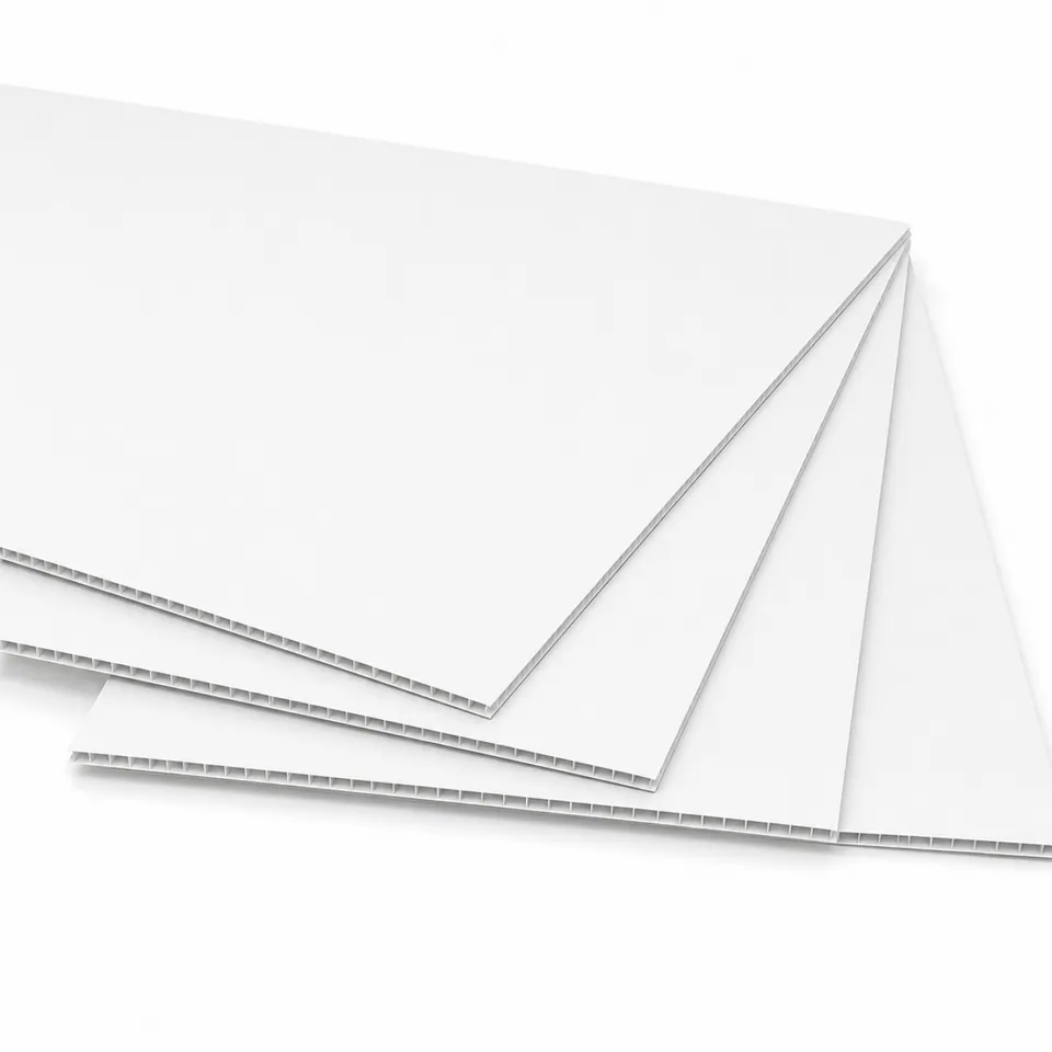 Plastico Corrugado Blanco 4 mm 1,22 x 2,44 mt