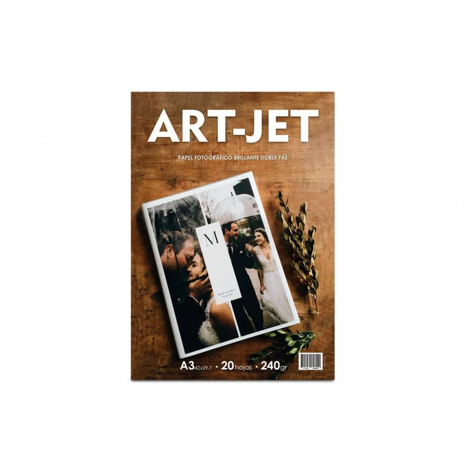Papel Art-Jet Fotografico Brillo 240gr Bi Faz A3 Paquete x 20 hojas
