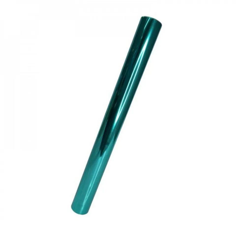 Rollo Foil Metalizado Brillo Azul Menta