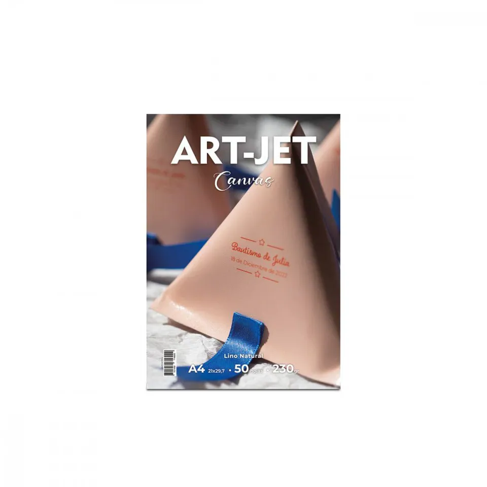 Papel Art Jet Canvas Lino Natural A4 Paquete x 50 hojas