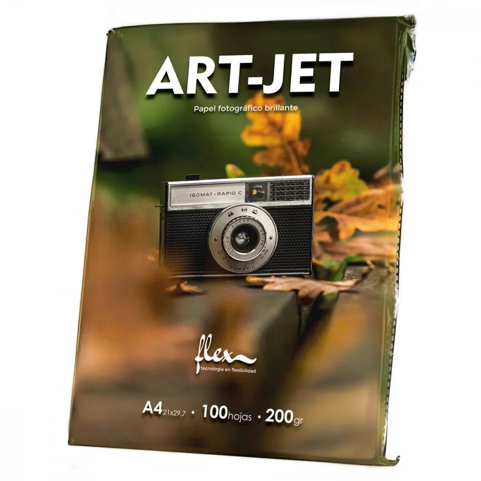 Papel Art-Jet Fotografico Brillo 200gr Flex A4 Paquete x 100 hojas