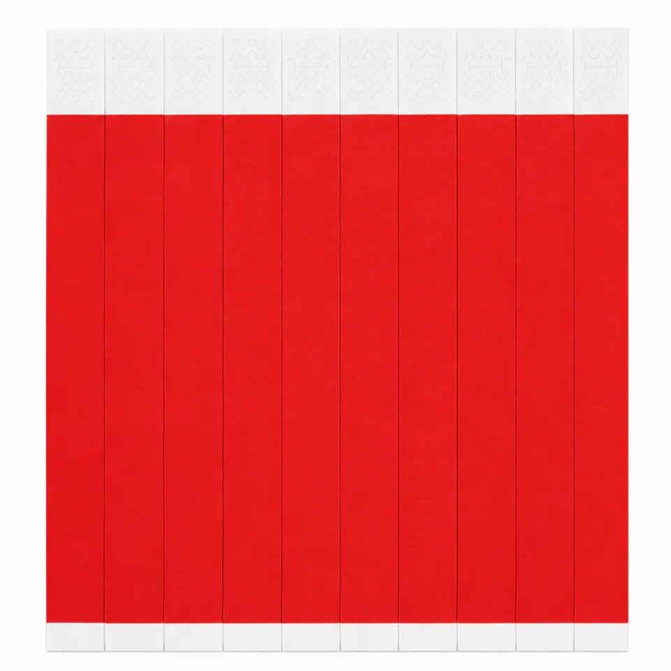 Pulsera Tyvek Rojo x 10 unidades