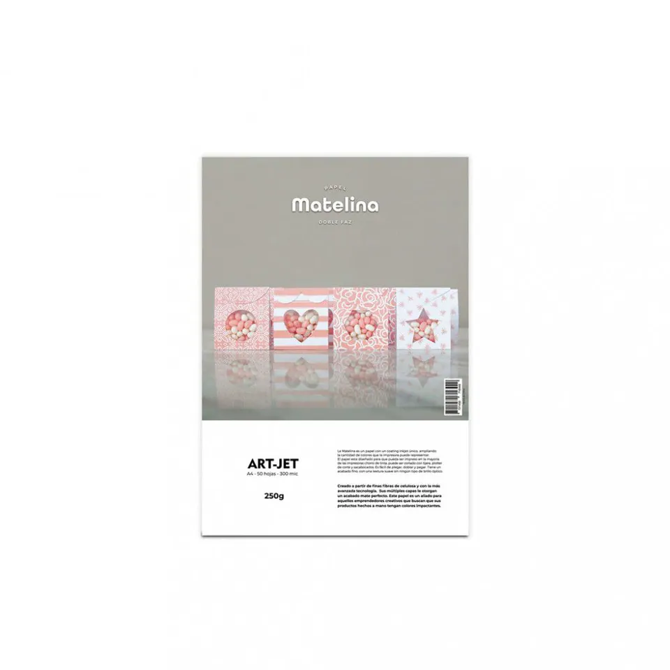 Papel Art-Jet Matelina 250gr Bi Faz A4 Paquete x 50 hojas