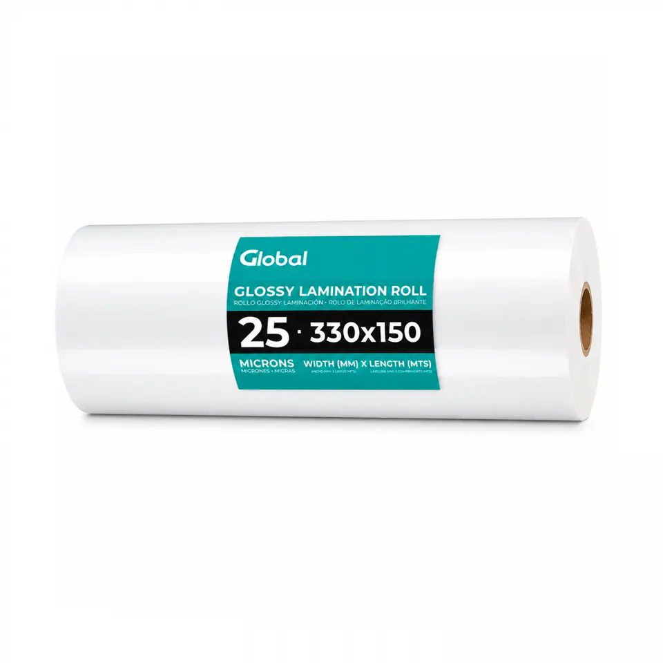 Rollo para Laminar Brillante 330mm x 150m 25 micrones