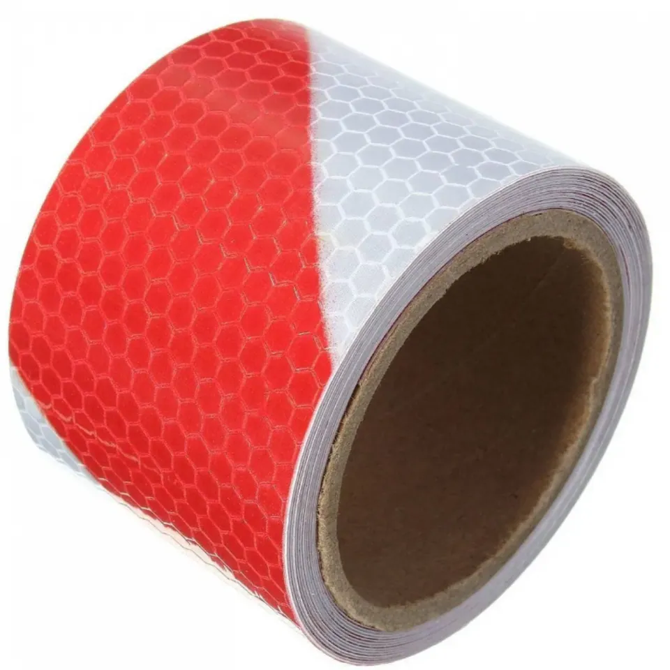 Banda Reflectiva Cebrada Rojo y Blanco 3M 7,5 cm