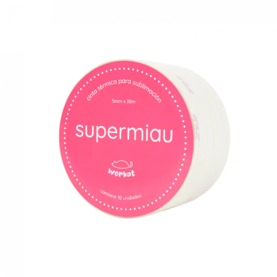 Rollo Cinta Termica para Sublimacion Workat Blanco 5 mm