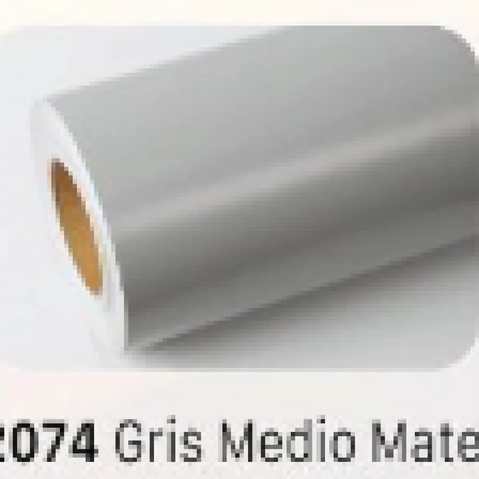 Vinilo Mc Cal Serie 2000 Mate Gris Medio 2074 1,22 m