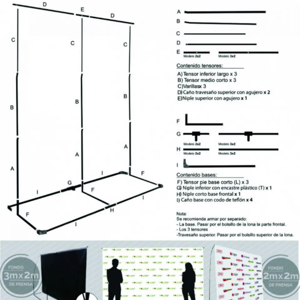 Porta Banner D4 3,00 x 2,00 mt - ECO