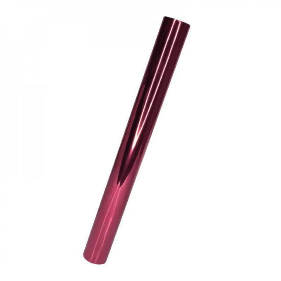 Rollo Foil Metalizado Brillo Rojo Rosado