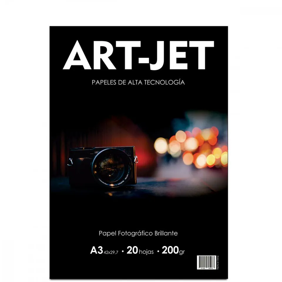 Papel Art-Jet Fotografico Brillo 200gr A3 Paquete x 20 hojas